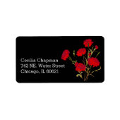 Red Carnenventilator, persoonlijk terugkeeradres Etiket (Voorkant)