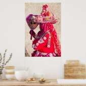 Red Carnival Costume, Venice Poster (Keuken)