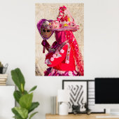 Red Carnival Costume, Venice Poster (Thuiskantoor)