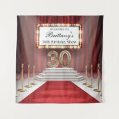 Red Carpet 30th Birthday Show Backdrop banner Wandkleed (Voorkant)