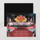 Red Carpet Bachelorette Party Invitation (Voorkant / Achterkant)