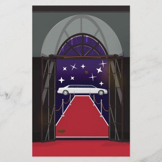 Red Carpet Celebrity Limo Briefpapier (Voorkant)