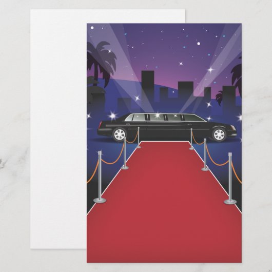 Red Carpet Celebrity Limo Briefpapier (Voorkant / Achterkant)