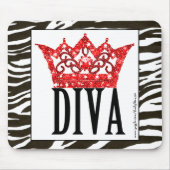 Red Carpet Diva Mousepad Muismat (Voorkant)