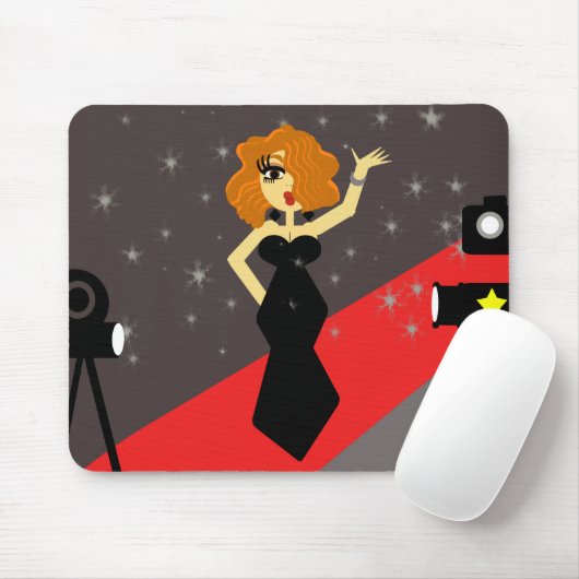 Red Carpet Diva Mousepad Muismat (Met muis)