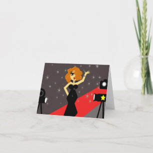 Red Carpet Diva Notecard Kaart