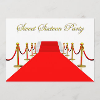 Red Carpet Event Sweet 16 Party Kaart
