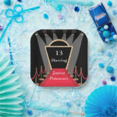 Red Carpet Film Première Glamoureuze Verjaardagsfe Papieren Bordje (Feest)