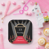 Red Carpet Film Première Glamoureuze Verjaardagsfe Papieren Bordje (Feest)