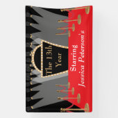 Red Carpet Film Première Glamoureuze Verjaardagsfe Spandoek (Verticaal)