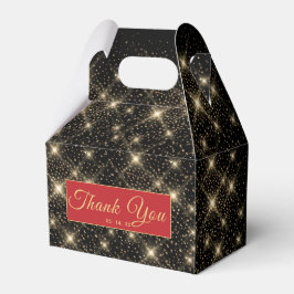 Red Carpet Gold Dust Party Favor Box Bedankdoosjes