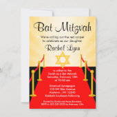 Red Carpet Hollywood Bat Mitzvah Invitations Kaart (Voorkant)