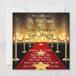 Red Carpet Hollywood Bat Mitzvah Verjaardagsuitnod Kaart<br><div class="desc">Deze Bat Mitzvah party uitnodiging is eenvoudig aangepast voor uw feest of een evenement door de knop "Aanpassen!" te kiezen om uw evenementgegevens,  letterstijl,  lettergrootte & kleur en bewoording toe te voegen. ********************************************************************</div>