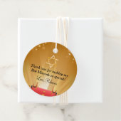 Red Carpet Hollywood Star Bat Mitzvah Dank u Bedankjes Labels (In situ)