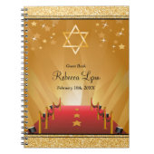 Red Carpet Hollywood Star Bat Mitzvah Guest Book Notitieboek (Voorkant)