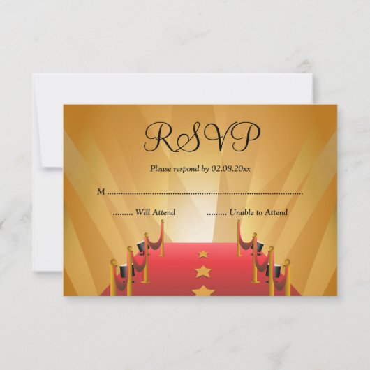 Red Carpet Hollywood Star Bat Mitzvah RSVP (Voorkant)