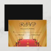 Red Carpet Hollywood Star Bat Mitzvah RSVP (Voorkant / Achterkant)