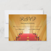 Red Carpet Hollywood Star Bat Mitzvah RSVP Kaartje (Voorkant)