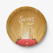 Red Carpet Hollywood Star Sweet 15 Birthday Papieren Bordje (Voorkant)