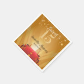 Red Carpet Hollywood Star Sweet 15 Birthday Servetten (Hoek)