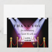 Red Carpet Hollywood Sweet 16 Dank je wel Bedankkaart (Voorkant / Achterkant)