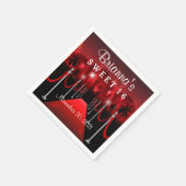 Red Carpet Hollywood Sweet 16 gepersonaliseerd ser Servet (Hoek)