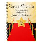 Red Carpet Hollywood Sweet 16 Guest Book Notitieboek (Voorkant)