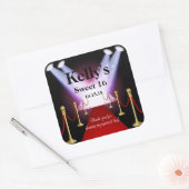Red Carpet Hollywood Sweet 16 Party Favor Labels (Envelop)