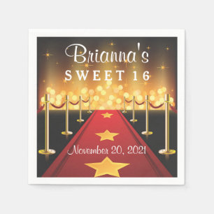 Red Carpet Hollywood Sweet 16 Persoonlijk Napkin Servetten