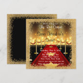 Red Carpet Hollywood Sweet 16 verjaardagsuitnodigi Kaart (Voorkant / Achterkant)