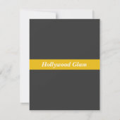 Red Carpet, Hollywood Theme Party, Girl Birthday Kaart (Achterkant)