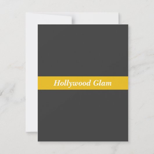 Red Carpet, Hollywood Theme Party, Girl Birthday Kaart (Achterkant)