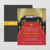 Red Carpet, Hollywood Theme Party, Girl Birthday Kaart (Voorkant / Achterkant)