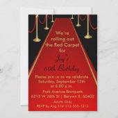 Red Carpet Invitation Hollywood Theme Sweet 16 Kaart (Voorkant)