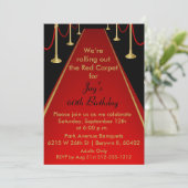 Red Carpet Invitation Hollywood Theme Sweet 16 Kaart (Staand voorkant)