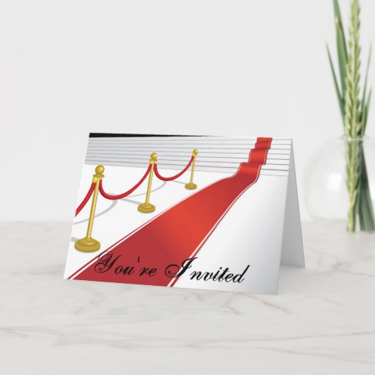 Red Carpet Invitation Kaart (Voorkant)