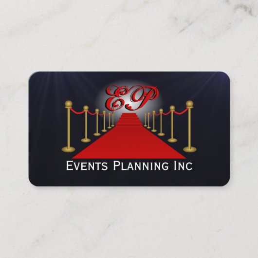 Red Carpet Special Events Planner Visitekaartjes (Voorkant)