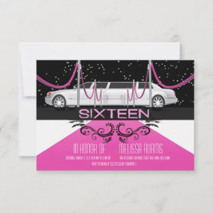 Red Carpet Sweet 16 Party-uitnodigingen Kaart