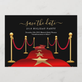 Red Carpet Thema Party Save the Date Kaart