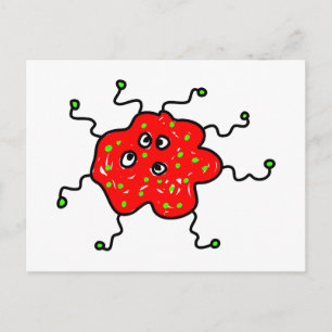 Red Cartoon Germ Briefkaart
