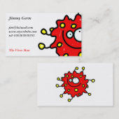 Red Cartoon Germ Visitekaartje (Voorkant / Achterkant)