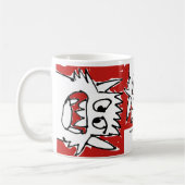 Red Cartoon Monster Koffiemok (Links)