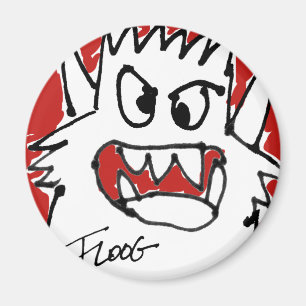 Red Cartoon Monster Magneet