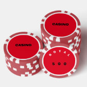 RED CASINO 500 WITTE POKER WIN HEET CHIPS (Opstapeling)