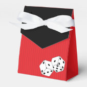 Red Casino Dice Poker Party Favor Boxes Bedankdoosjes (Voorkant Zijde)