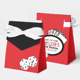 Red Casino Dice Poker Party Favor Boxes Bedankdoosjes