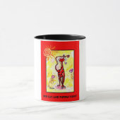 "RED CAT AND PAARS TULIPS" 11 oz. MOK KOFFIE (Midden)
