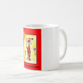 "RED CAT AND PAARS TULIPS" 11 oz. MOK KOFFIE (Voorkant rechts)