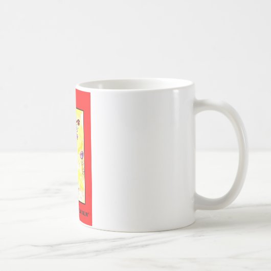 "RED CAT AND PAARS TULIPS" 11 oz. MOK KOFFIE (Rechts)