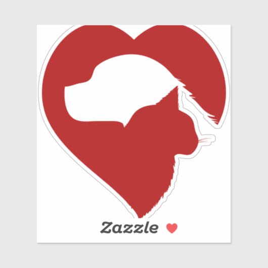 Red Cat Custom-Cut Vinyl Sticker (Vel)